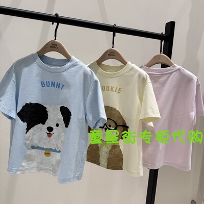 little moco专柜正品25年夏男女童休闲圆领短袖T恤KBE2TEE030