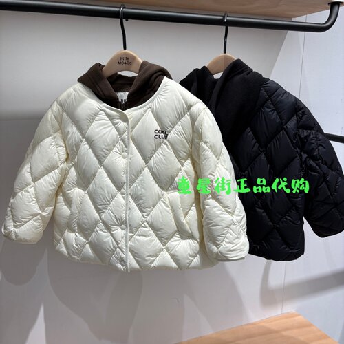 little moco专柜正品25年冬款男女童假两件羽绒衣外套KBE4EIN052