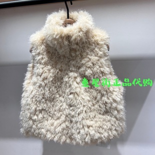 男女童仿羊羔毛马甲夹克KBE4JKT019 25年冬款 little moco专柜正品