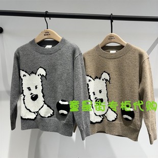 little moco专柜正品24年秋男女童圆领套头长袖毛衣3SWT018