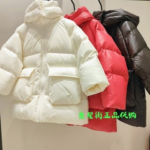 儿童鸭绒中长款 25年冬款 羽绒服KBE4EIN022 moco专柜正品 little