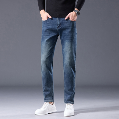 九分牛仔裤男小直筒加长
