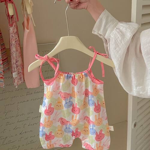 吊带超萌连体衣夏季爬服