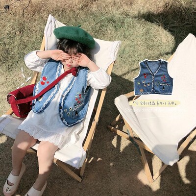 牛仔春装百搭坎肩宝宝洋气马甲