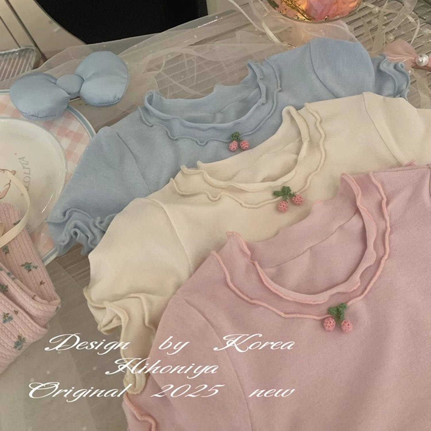 童装夏季欧若风新款宝宝花边小草莓韩版短袖女童圆领T恤,童装/婴儿装/亲子装,T恤,淘宝优惠券,粉丝福利购,淘宝优惠卷