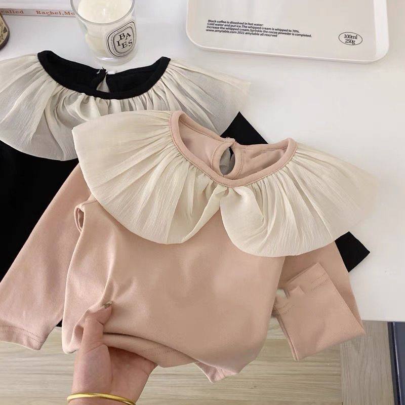 女童上衣花边领打底衫春秋薄款长袖甜美韩版公主弹力儿童T恤,童装/婴儿装/亲子装,T恤,淘宝优惠券,粉丝福利购,淘宝优惠卷