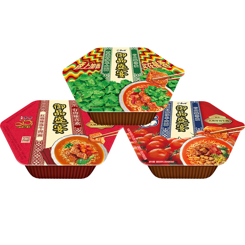 康师傅御品盛宴方便面小龙虾拌面红酸汤香菜泡面组合