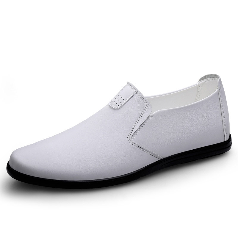 男豆豆鞋一脚蹬平底乐福皮鞋春夏低帮套脚磨砂牛皮面休闲鞋透气孔,流行男鞋,乐福鞋（豆豆鞋）,淘宝优惠券,粉丝福利购,淘宝优惠卷