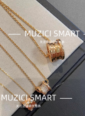 大号18K玫瑰金弹簧mini 项链女轻奢小众设计感小蛮腰锁骨链送女友