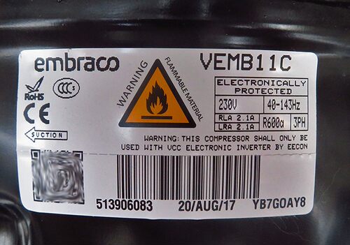 恩布拉科压缩机VEMB11CVESA11C