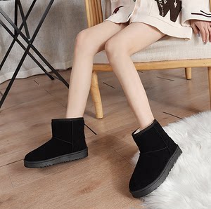 雪地靴女短筒韩版新品冬季雪地棉鞋加绒加厚面包鞋防滑保暖女靴子