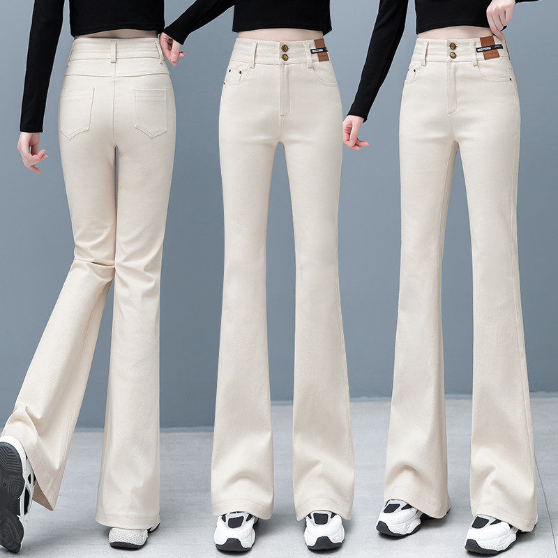 微喇牛仔裤女春秋季2026年新款高腰马蹄裤显瘦百搭休闲阔腿喇叭裤,女装/女士精品,大码裤装,淘宝优惠券,粉丝福利购,淘宝优惠卷