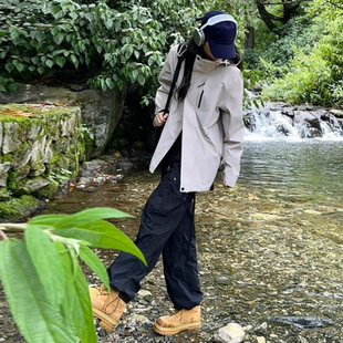 冬季美式工装裤女款2026新款直筒登山裤小个子裤子冲锋裤女秋冬款