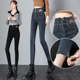 搭配靴子紧身裤 牛仔裤 2026冬季 加绒加厚小脚裤 子女超高腰裤 子爆款