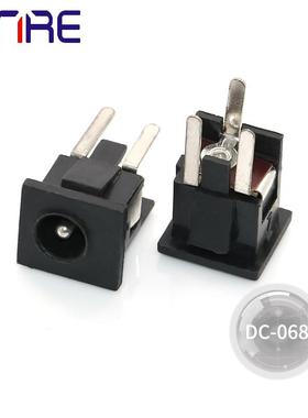 DC-068健身器材充电插座母座长脚 三脚方型面板安装直流电源接口