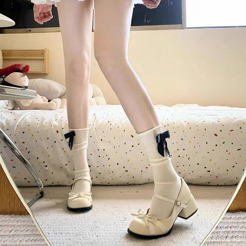 2025春新款百搭蝴蝶结玛丽珍鞋