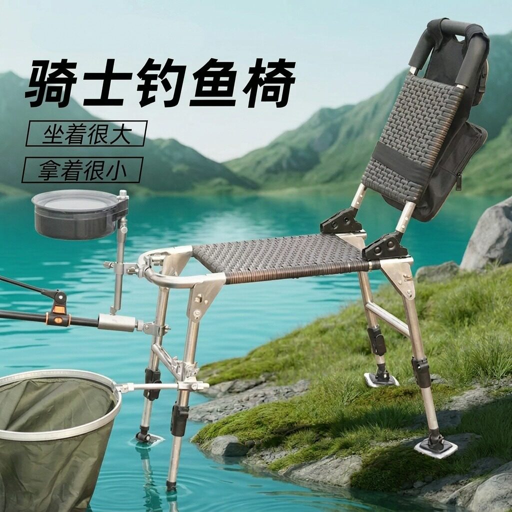 新款不锈钢钓椅折叠便携台钓椅多功能轻便野钓座椅全地形钓鱼椅