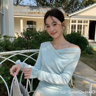 针织衫 热度焦点.时髦不费力.韩系温柔荡领修身 2208Q 26年春款