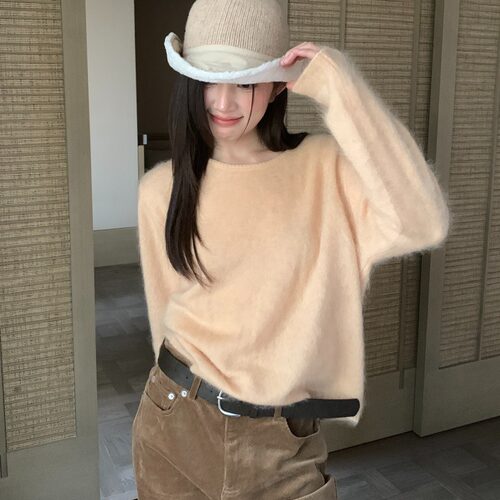 MOGE-美套头毛衣简约气质软乎乎套头保暖毛衣（绵羊毛）MM2