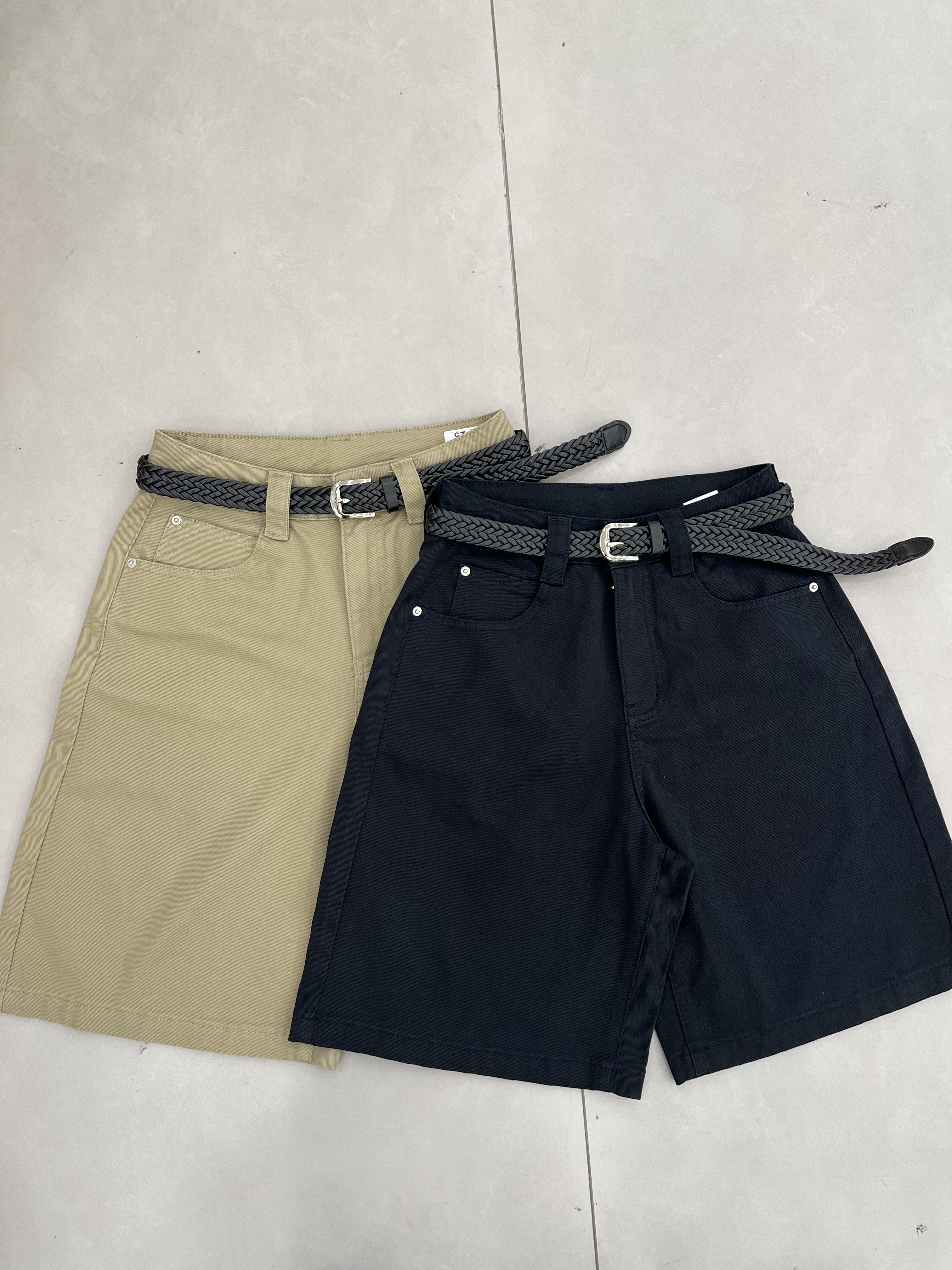 JEANS 3716 欧货2026夏季新款阔腿牛仔五分裤女高腰显瘦简约短裤