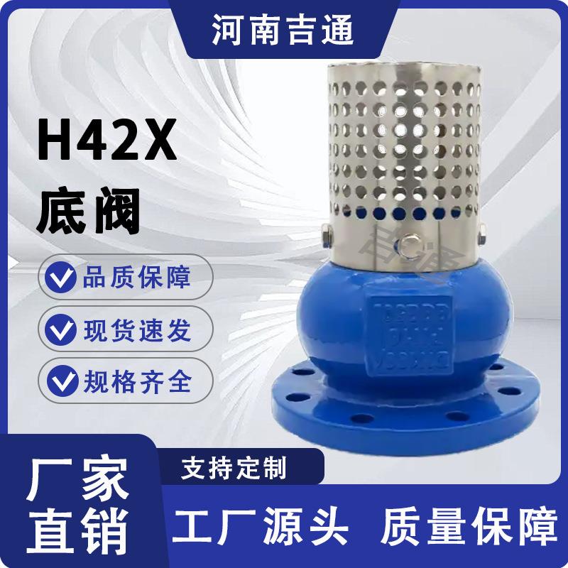 厂家供应外贸DN15-DN400 H42X底阀球墨铸铁材质 单法兰H42X底阀