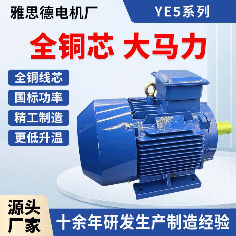 YE5系列三相异步电机380v卧式全铜交流电动机2/4/6/8极三相电机厂