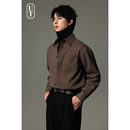 衬衫 工装 男士 加厚设计感休闲外套时尚 上衣帅气 秋冬季 碳素磨毛新款