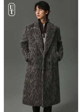 重磅双排扣羊毛大衣男士中长款双面呢秋冬季韩版潮流妮子外套男装