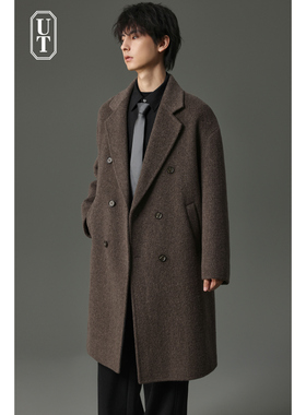 全羊毛双面呢大衣男士中长款2026年冬季加厚高级感妮子风衣外套男