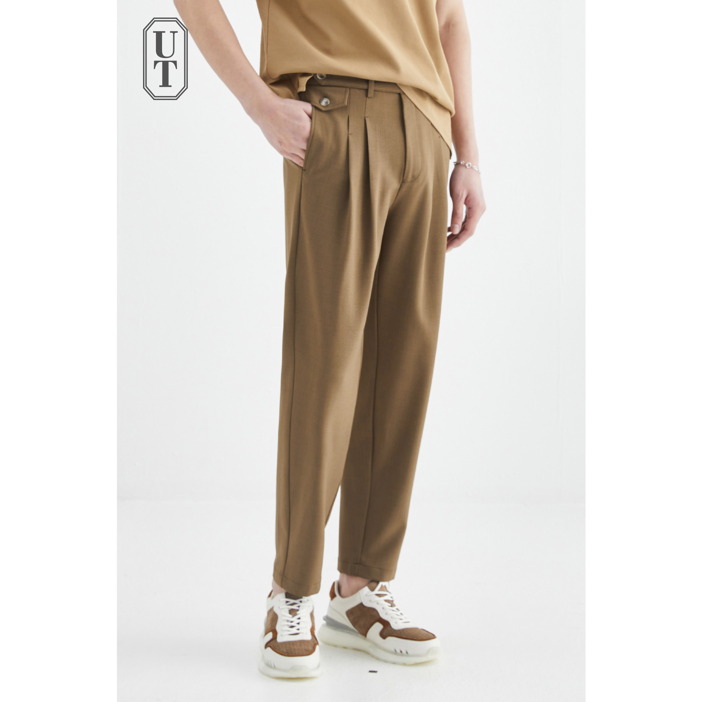 夏季薄款休闲裤男士宽松直筒韩版潮流冰感超薄速干日系西装裤子男