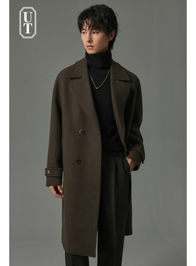 羊毛大衣男中长款双排扣2026年新款冬季毛绒呢子风衣加厚款外套男