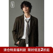 潮流休闲小西服套装 高级感黑色西装 韩版 痞帅春秋季 单西男 外套男士