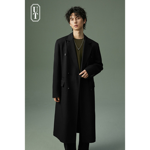 新款 宽松抗皱高级感2025年春季 大衣系带外套 中长款 痞帅气风衣男士