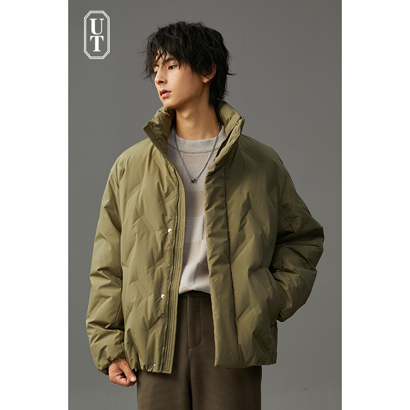 短款科技面料羽绒服90白鸭绒保暖