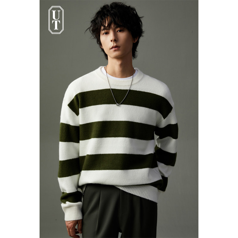 打底衫保暖毛衣条纹慵懒风加厚