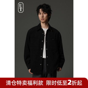 简约翻领衬衫款夹克外套男灯芯绒风休闲时尚帅气秋季上衣日常通勤