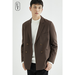 加厚秋冬季 潮流休闲单件小西装 羊毛呢子外套男 韩版 毛呢西服男短款