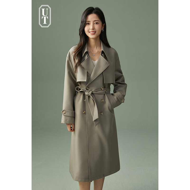 宽松风衣外套女长款休闲赫本风