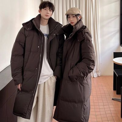东北超长款冬季羽绒服男女加厚保暖过膝宽松情侣防寒超厚鸭绒外套