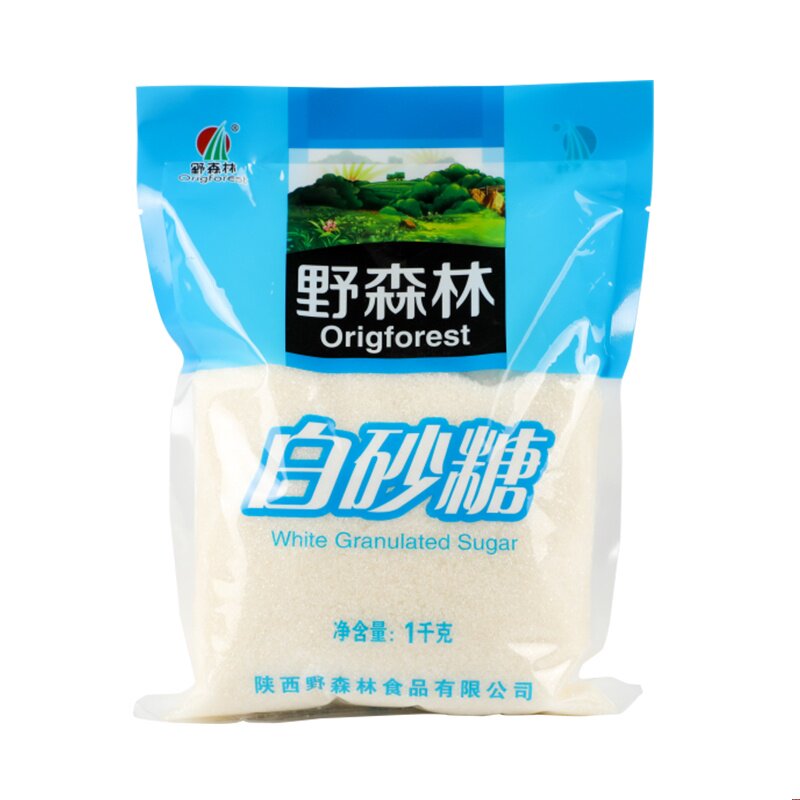 野森林白糖纯甘蔗白砂糖细砂糖可打糖粉糖霜食用糖1kg装