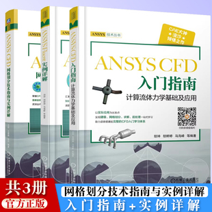 官网套装 ANSYS CFD网格划分技术 实例 ANSYS Meshing ICEM CFD Fluent Meshing 入门 流体力学 基础 应用 套装共3册