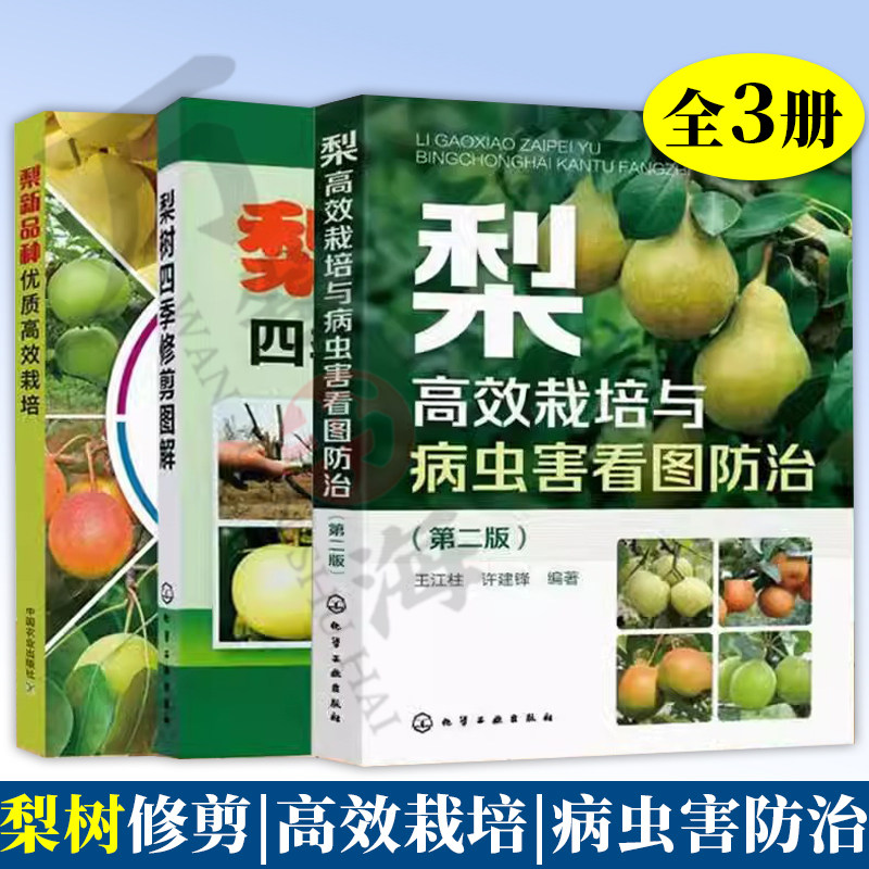 3册 梨树四季修剪图解 梨高效栽培与病虫害看图防治 梨新品种优质高效