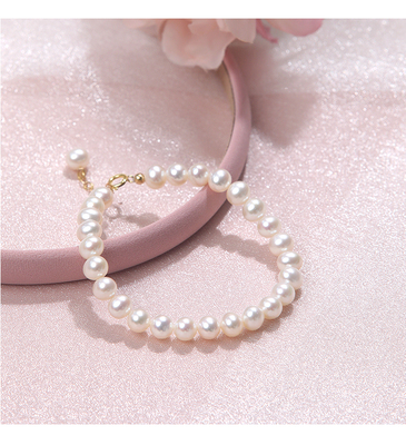 强光无核天然淡水珍珠手链原创