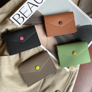 真皮小卡包2025新款女士名片夹女士随身名片包银行卡卡包牛皮独特