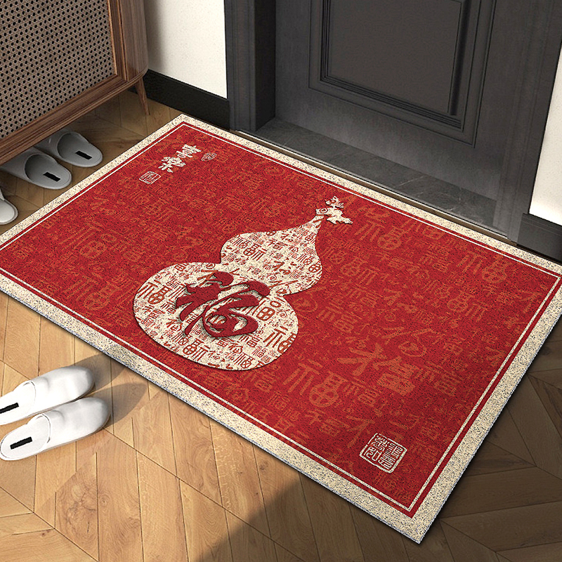 丝圈地垫入户门垫进门红色门口脚垫门外蹭脚垫防滑耐脏可裁剪垫子