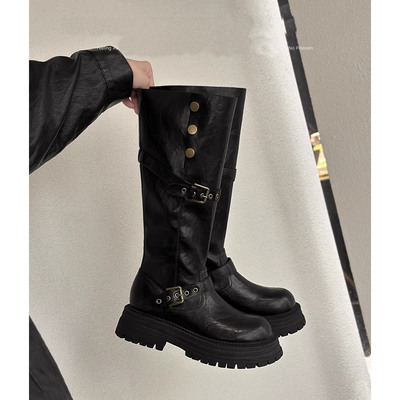 2025年秋冬季新款大筒围骑士靴