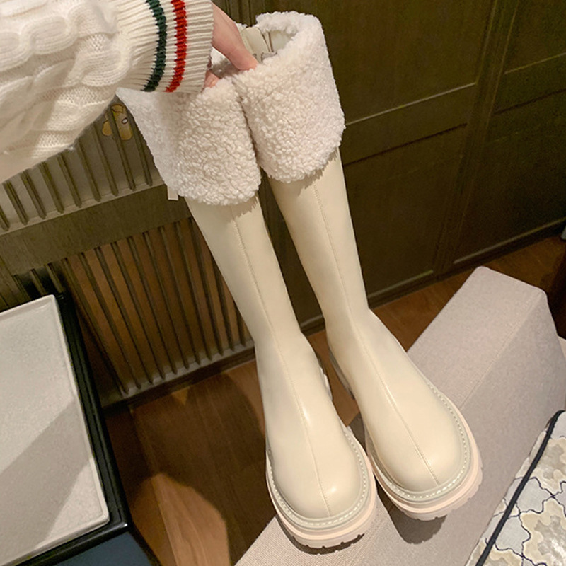 雪地靴不过膝长筒保暖骑士靴女