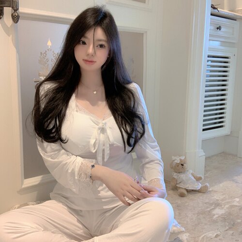 长袖家居服莫代尔睡衣套装