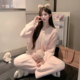 捞捞酱「嗲嗲粉熊」半边绒2025新款 睡衣女秋冬季 加绒加厚家居服