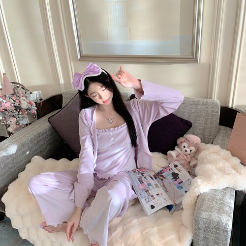 睡衣甜美家居服日系三件套